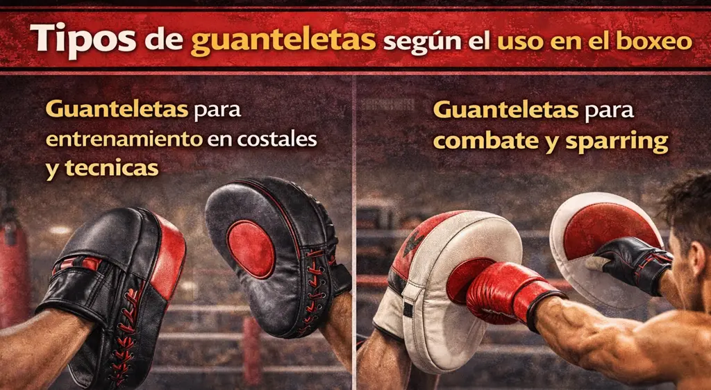 Tipos guanteletas para boxeo