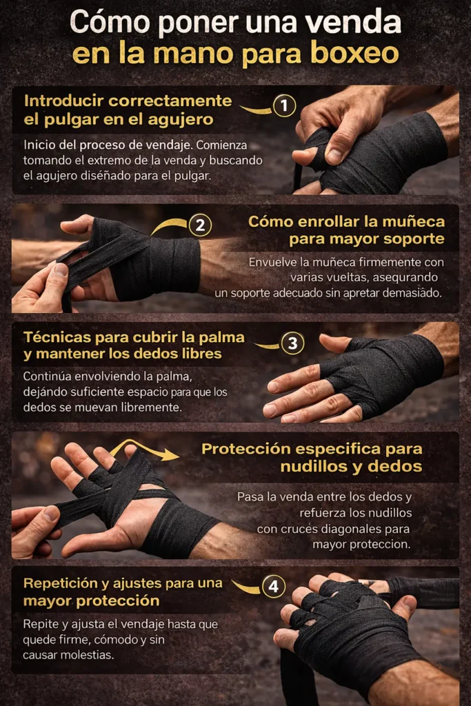 Cómo poner una venda en la mano para boxeo